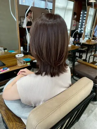 ミディアム Hair ruup Sela design works【ヘアーループセラ】所属・上里 清花のヘアスタイル