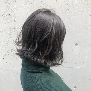 ミディアム カラー 酸性縮毛矯正🧴韓国 レイヤー/髪質改善のヘアスタイル