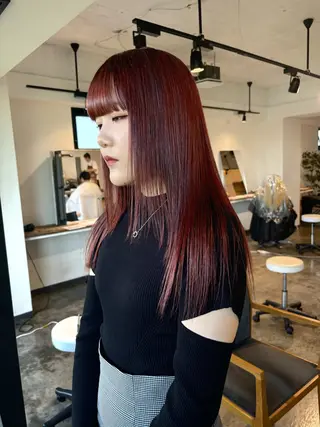 ロング カラー 暖色カラー🍒 ケアブリーチ/akiのヘアスタイル