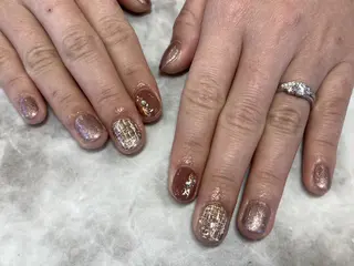 ネイル ネイルリボン 受付スタッフのネイルデザイン