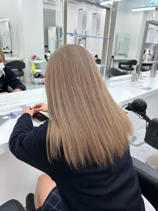 ミディアム カラー ダブルカラー 韓国レイヤーKYONのヘアスタイル