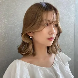 セミロング カラー 🩷韓国ヘア/ヨシン モリ🩷Maikaのヘアスタイル