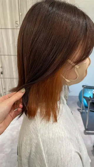 ミディアム カラー karin/インナー カラー/北名古屋市のヘアスタイル