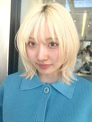 ミディアム カラー ⟡ボブ⟡レイヤー⟡ MINX岩下愛翔のヘアスタイル