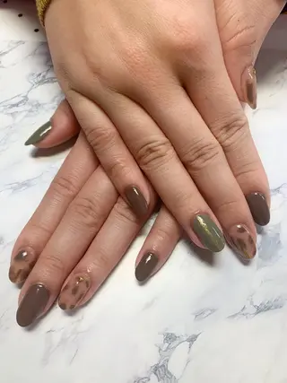 ネイル はな💎ネイル ワンホン、長さ出しのネイルデザイン