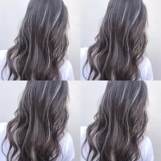 ロング カラー ハイライト、レイヤー カット/西梅田/中西のヘアスタイル