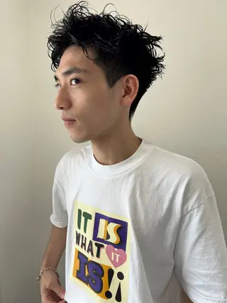 ショート パーマ Loom.所属・村上雅人 ナチュラルモードのヘアスタイル