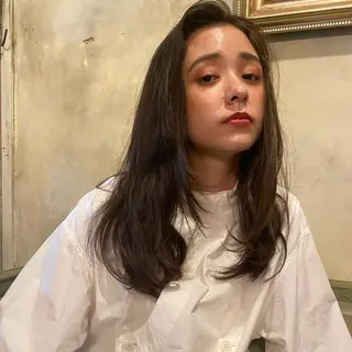 ミディアム カラー パーマ MARLE 今里店のヘアスタイル