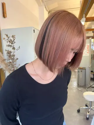 ショート 艶髪color💎髪 質改善ストレート大吉のヘアスタイル