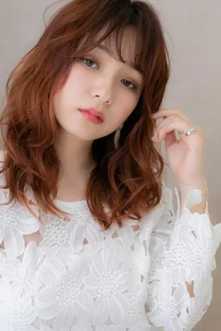 セミロング カラー パーマ 似合わせスタイル🫧 木村夏暢のヘアスタイル