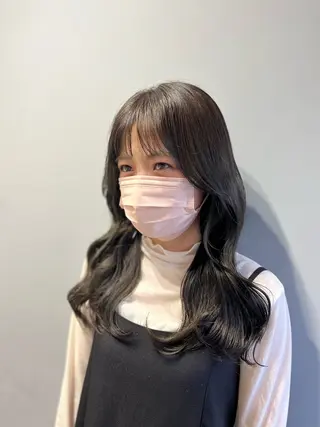 セミロング 韓国ヘア/髪質改善 /艶カラー/sahoのヘアスタイル