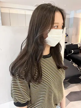 セミロング カラー minami🪷 暖色カラーのヘアスタイル