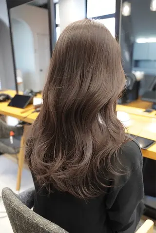 ロング カラー レイヤー/ハッシュ 渋谷/サッタのヘアスタイル