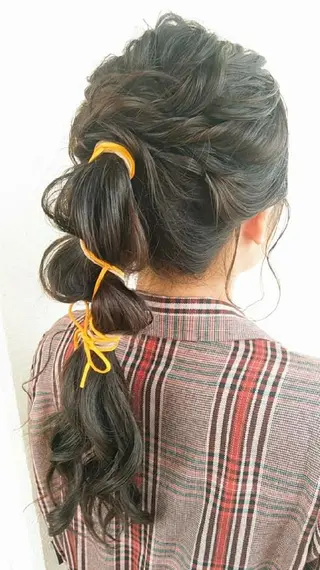 ロング ヘアアレンジ 美髪水素カラー✨ 迫田ゆりのヘアスタイル