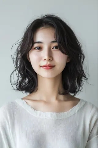 ミディアム 暖色カラー//了戒 美希//伊勢原のヘアスタイル