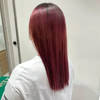 セミロング カラー 🌷縮毛矯正🌷 中村百花のヘアスタイル