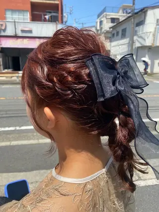 ヘアアレンジ ハイトーン/推しカラ ー⛓💜ゆららのヘアスタイル