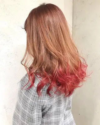 セミロング カラー ヘアアレンジ 【池袋/スパイキー ショート】ⓝⓘⓜⓤのヘアスタイル