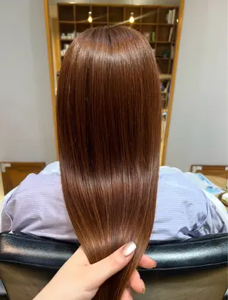 ロング カラー ‎💚韓国風パーマ 🇰🇷💚 ちえのヘアスタイル