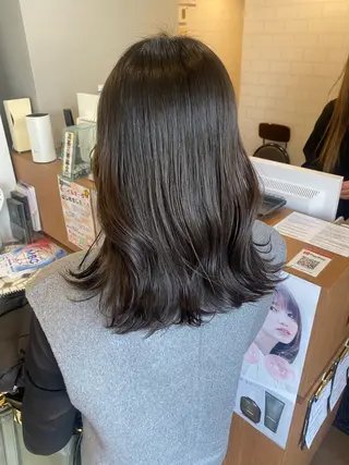 ミディアム カラー 塩谷黎✨ブリーチ無W カラーメンズパーマ✨のヘアスタイル