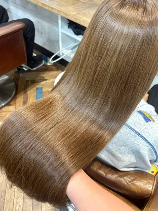 ロング カラー パーマ レイヤー/透明感/ ブリーチなし/わかなのヘアスタイル