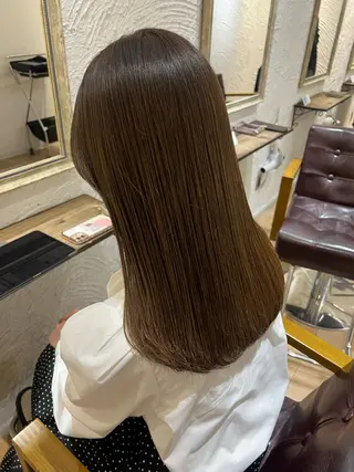 セミロング カラー 🥀韓国ヘア🥀 宮津真菜のヘアスタイル