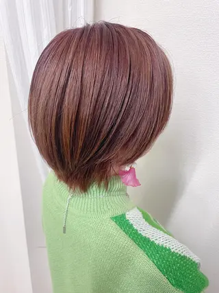 ショート カラー ケアブリーチ /髪質 改善/古橋圭史郎のヘアスタイル