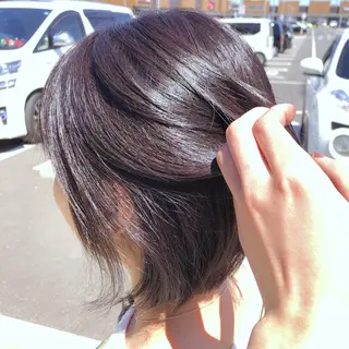 ショート 太白区白髪ぼかし/ ボブカット/千葉達人のヘアスタイル