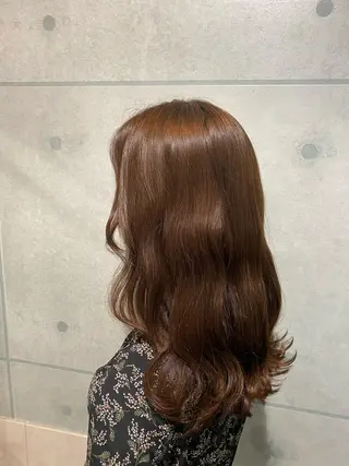 セミロング カラー 髪質改善カラー🫧 舘田千乃のヘアスタイル