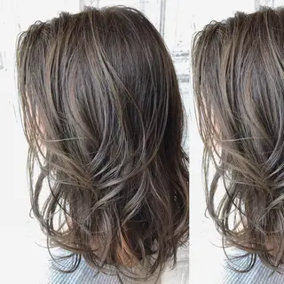 ミディアム カラー 日比 貴大/ minim hairのヘアスタイル