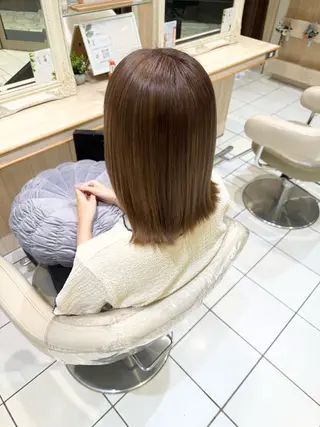 ミディアム カラー 🫐暗髪ツヤカラー/ モテ髪/小林🫐のヘアスタイル