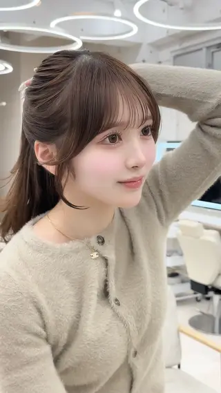 ロング 野村 真白のヘアスタイル