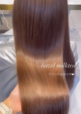 カラー ''透明感カラー'' あんりのヘアスタイル