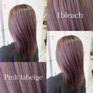 セミロング ミルクティーベージュ 暖色カラー/池田麻帆のヘアスタイル