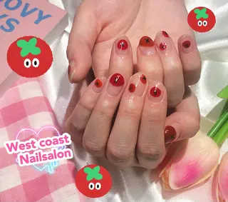 ネイル リボン、ガーリー パーツ放題専門店のネイルデザイン