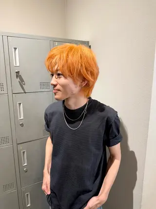 ショート カラー ブリーチ/アレンジ 天満/chihiroのヘアスタイル