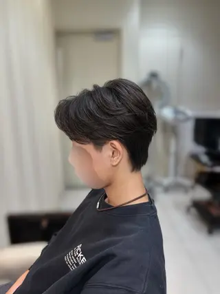 パーマ メンズ センターパート 川島爽楽のヘアスタイル