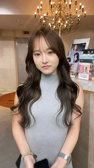 ロング カラー 韓国ヘア rin🎀のヘアスタイル