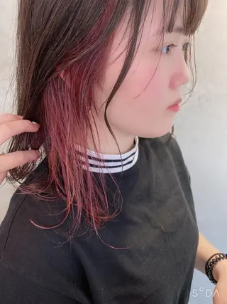 ミディアム カラー ヘアアレンジ stylist/蛯谷 珠里のヘアスタイル