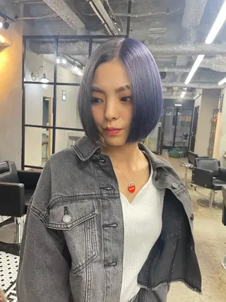 ミディアム カラー 新宿/韓国ヘア/ 髪質改善ストレートのヘアスタイル