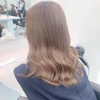 ミディアム ブラウンベージュ🤎 ブリーチなし🤎のヘアスタイル