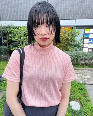 ミディアム カラー パーマ ヘアアレンジ メンズ キッズ ネイル マツエク・マツパ アイブロウ tatsumi/ボブ ウルフ/レイヤーのヘアスタイル