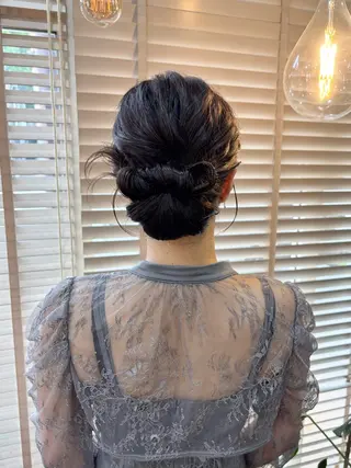 セミロング ヘアアレンジ bright所属・miku ヘアセット/着付けのヘアスタイル