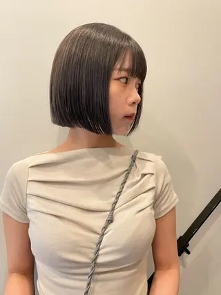 ショート カラー ボブ／パーマ指名 No. 1🍃れんとのヘアスタイル