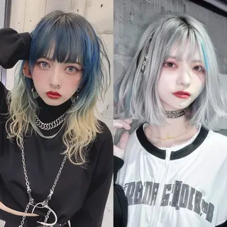 ミディアム ハイトーン/ウルフ /小澤凌祐🦕のヘアスタイル