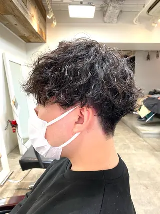 パーマ メンズ ボブ/レイヤー/透明 感カラー/dai🌿のヘアスタイル