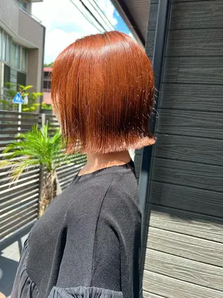 ミディアム カラー ミディアムパーマ /癖毛パーマのヘアスタイル