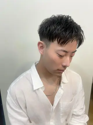 ショート カラー パーマ メンズ アイブロウ メンズ特化🟡個室 口コミ高評価🟡三澤のヘアスタイル