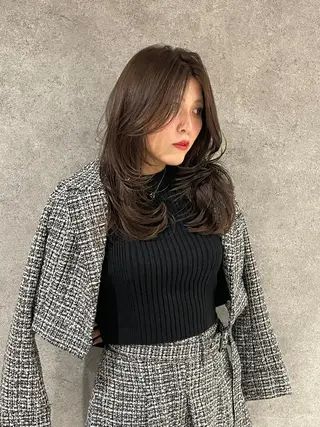 ロング レイヤーカット 縮毛矯正◽️河野泰貴のヘアスタイル