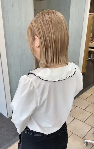 ミディアム カラー ✨原宿ハイトーン ブリーチ職人菊池のヘアスタイル